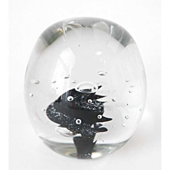 Vintage Art Glass Paperweight Swirl Controlled Bubble Signed Wild Craft - Picture 1 of 5